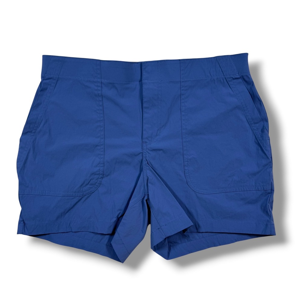 Eddie Bauer Shorts Womens 10 Blue Nylon Spandex Stretch Hiking Outdoor Casual